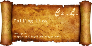 Csillag Liza névjegykártya